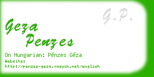 geza penzes business card