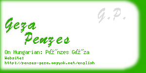 geza penzes business card